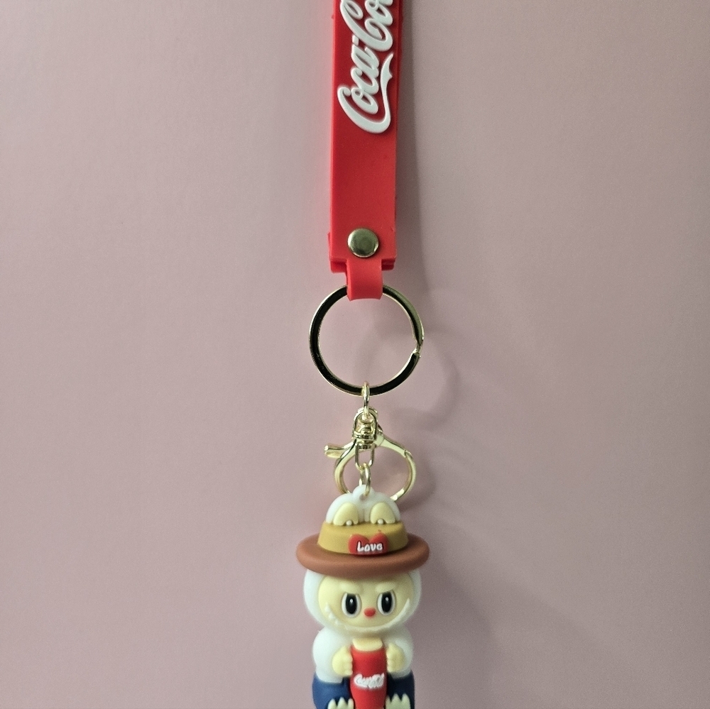 Labubu x Coca-Cola Keychain-Kawaii Cartoon Vinyl Figure Charm - Picture 3 of 3